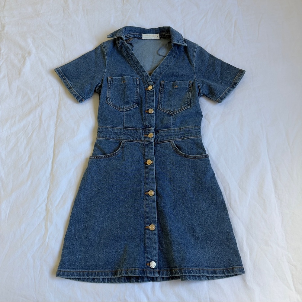 Zara Blue Denim Mini Dress